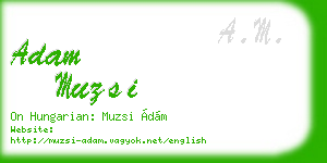 adam muzsi business card